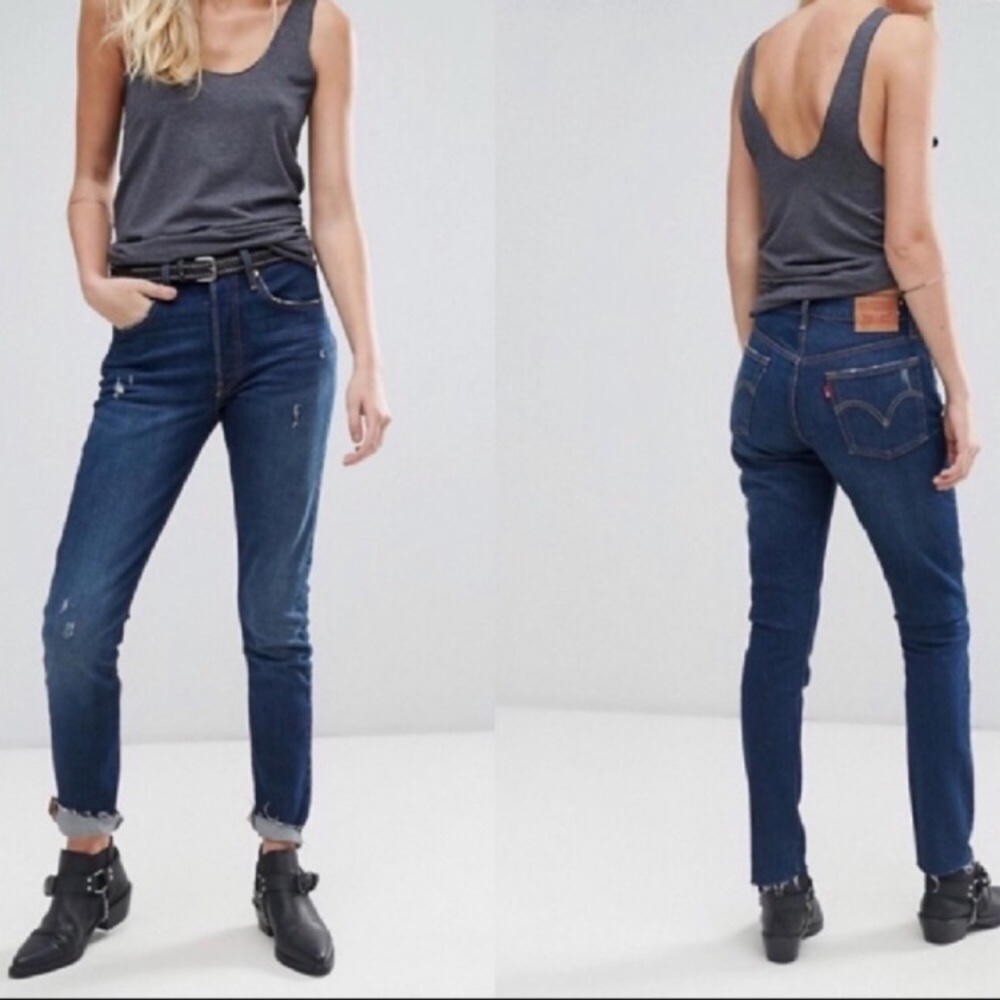 Levi’s 501 Fly Button Skinny High Waisted Jeans